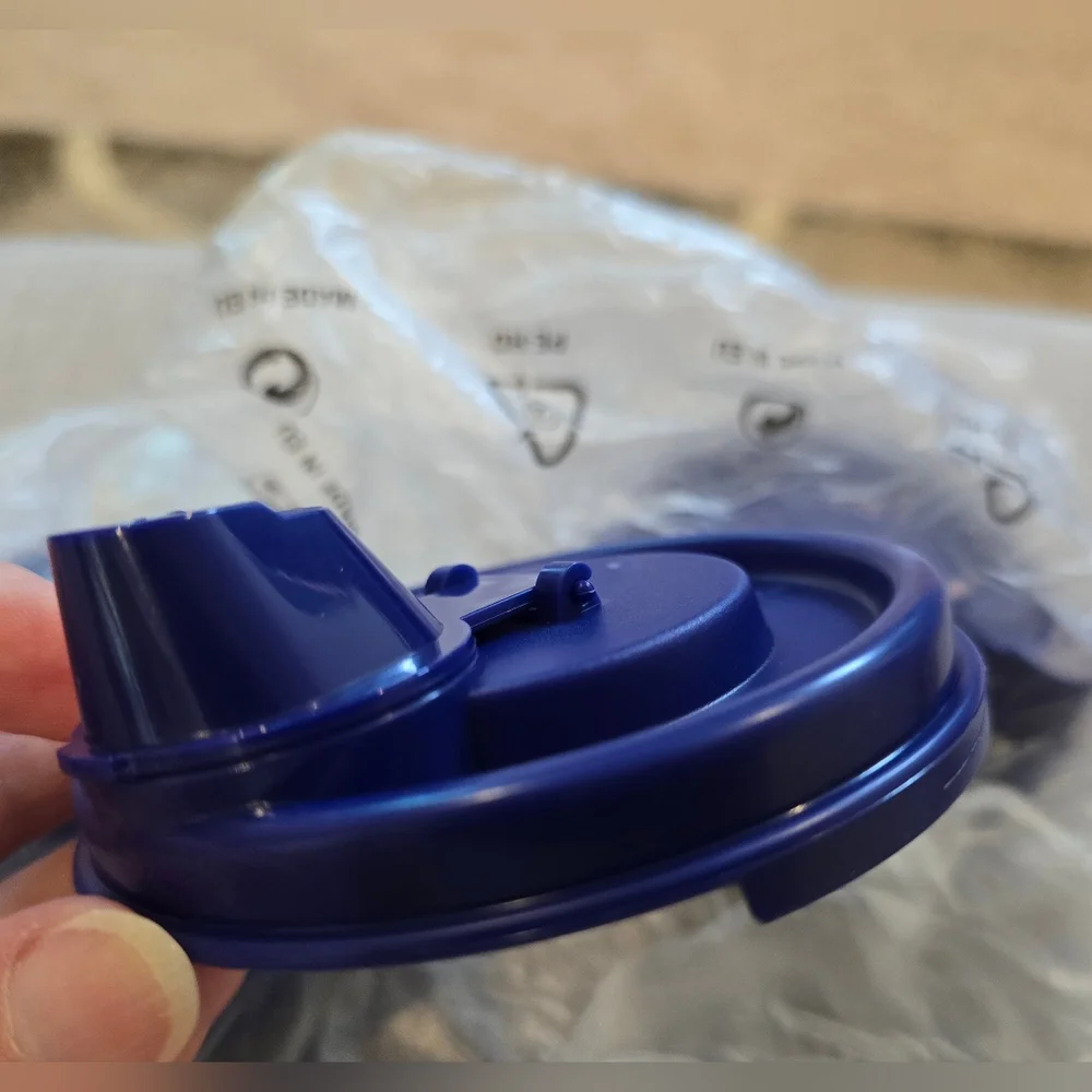 Black and Clear Oval Container